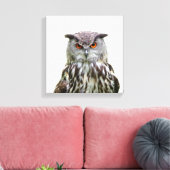 Uil wild dier peekaboo foto canvas afdruk (Insitu (Woonkamer))