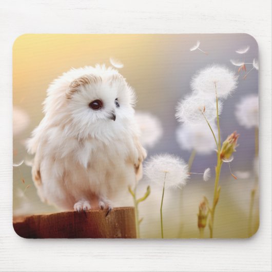 Uil Wilde Vogel Dier Rustig Vreedzaam Muismat (Voorkant)