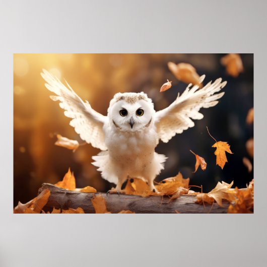 Uil Wilde Vogel Dier Rustig Vreedzaam Poster (Voorkant)