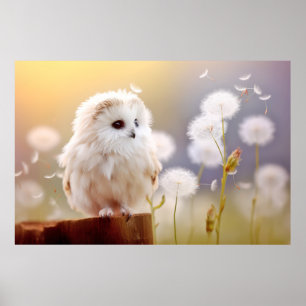 Uil Wilde Vogel Dier Rustig Vreedzaam Poster