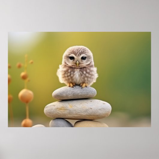 Uil Wilde Vogel Dier Rustig Vreedzaam Poster (Voorkant)