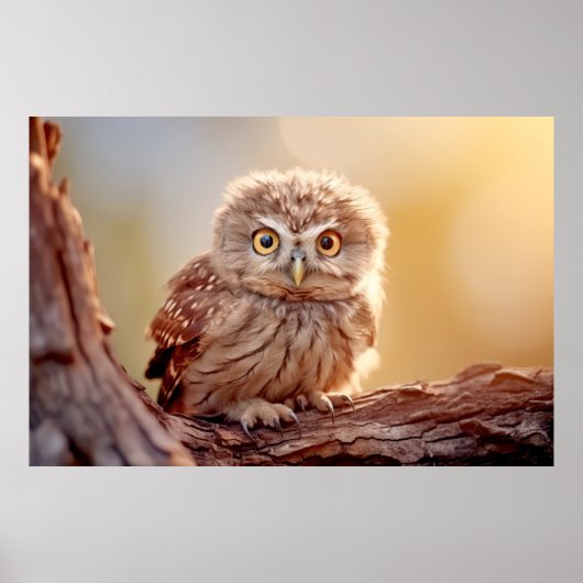 Uil Wilde Vogel Dier Rustig Vreedzaam Poster (Voorkant)