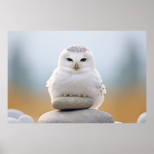Uil Wilde Vogel Dier Rustig Vreedzaam Poster (Voorkant)