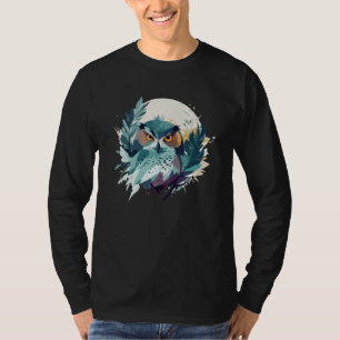Uil Wildlife Animal Natuur Buitenshuis Waterverf A T-shirt