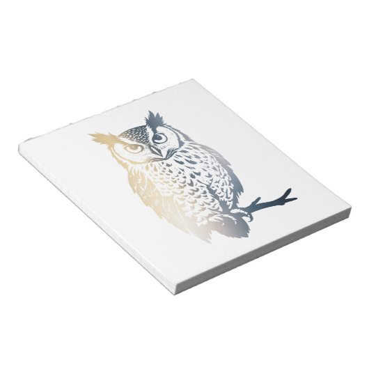 Uil Wildlife Natuur Illustratie Silhouette Stijl Notitieblok (Schuin)