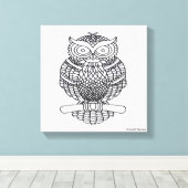 Uil (wit) - Canvas (Insitu (Houten vloer))