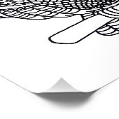 Uil (wit) - Foto afdruk (Hoek)