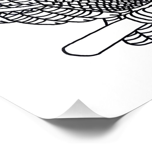 Uil (wit) - Fotoprint Foto Afdruk (Hoek)