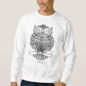 Uil (wit) - Heren Sweatshirt (Voorkant)