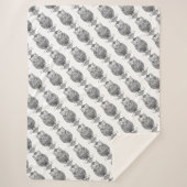 Uil (wit) - Sherpa Deken (Voorkant)
