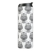 Uil (wit) - Thermische tumbler Thermosbeker (Gedraaid links)