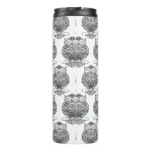 Uil (wit) - Thermische tumbler Thermosbeker (Achterkant)