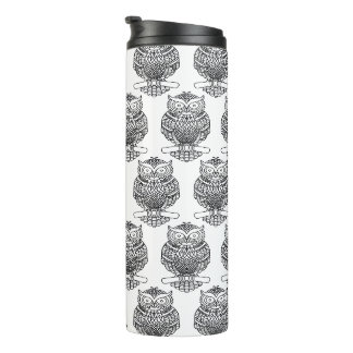 Uil (wit) - Thermische tumbler Thermosbeker