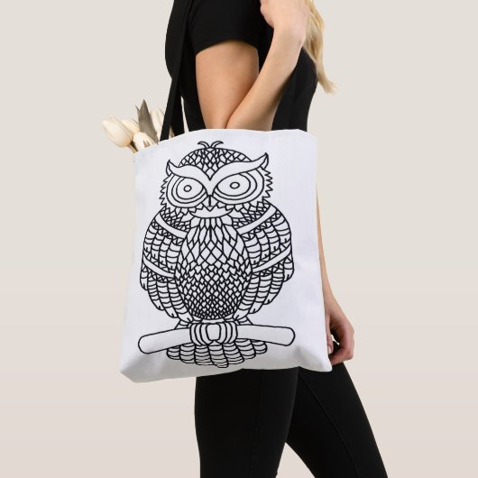 Uil (wit) - Totaal Tote Bag (Dichtbij)