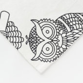 Uil (wit) - wollen deken (Hoek)