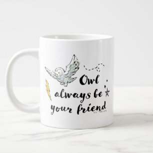 Uil zal altijd je vriend zijn grote koffiekop