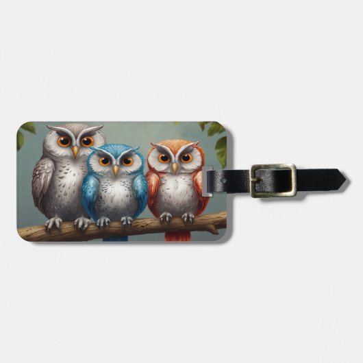 Uil zal altijd van je houden bagagelabel (Voorkant horizontaal)