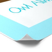 Uil zal altijd van je houden (Blauw)  KUNSTDRUK 16 Poster (Hoek)