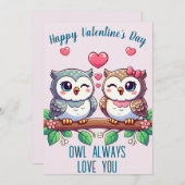 Uil zal altijd van je houden feestdagenkaart (Voorkant / Achterkant)