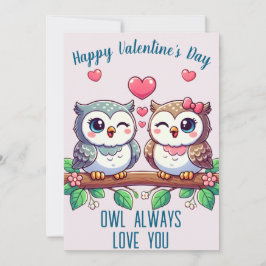 Uil zal altijd van je houden feestdagenkaart