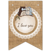 Uil Zal Je Altijd Liefhebben Casual Bruiloft Net G Vlaggetjes (Eerste vlag)