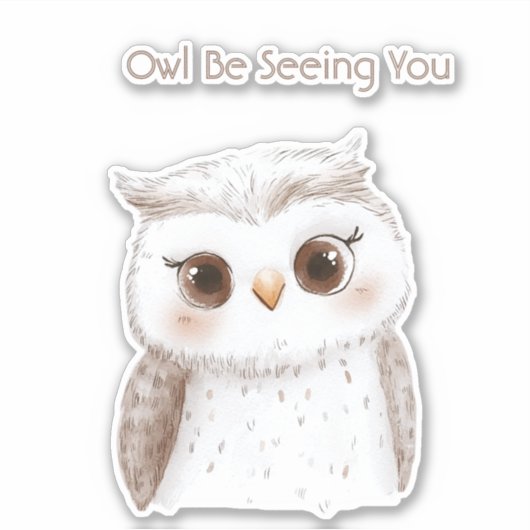 Uil Ziet U Weer Sticker (Voorkant)