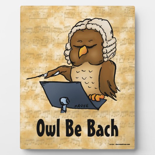 Uil zijn als Bach Fotoplaat (Voorkant)