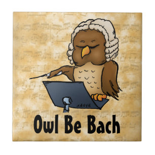 Uil zijn als Bach Tegeltje