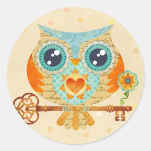 Uil Zomer Liefdesbrieven Stickers