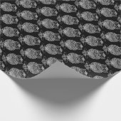 Uil (zwart) - Inpakpapier (Hoek)