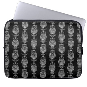 Uil (zwart) - Laptophoes Laptop Sleeve