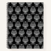 Uil (zwart) - Notitieboek (Voorkant)