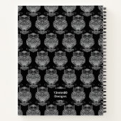 Uil (zwart) - Notitieboek (Achterkant)