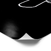 Uil (zwart) - Poster Print (Hoek)