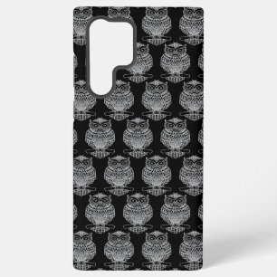 Uil (zwart) - Samsung Case Galaxy Hoesje