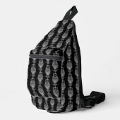 Uil (zwart) - Schoudertas Sling Bag (Rechterhoek)