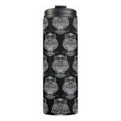 Uil (zwart) - Thermische Tumbler Thermosbeker (Voorkant)