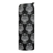 Uil (zwart) - Thermische Tumbler Thermosbeker (Gedraaid links)