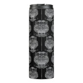 Uil (zwart) - Thermische Tumbler Thermosbeker (Achterkant)