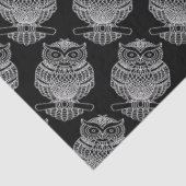 Uil (zwart) - Tissuepapier (Detail)