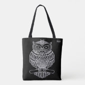 Uil (zwart) - Totaal Tote Bag (Achterkant)