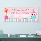 Uilbanner (Persoonlijk) - Meisje 1e verjaardag Spandoek (Beurs)