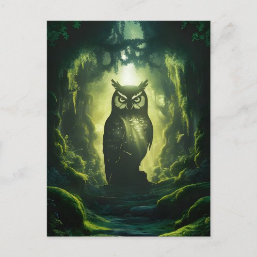 Uilen Bospad Briefkaart (Voorkant)