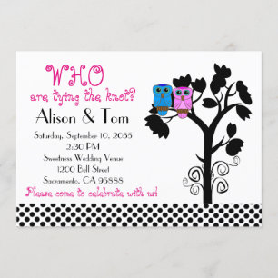Uilen - Casual Funny Wedding Invites Kaart