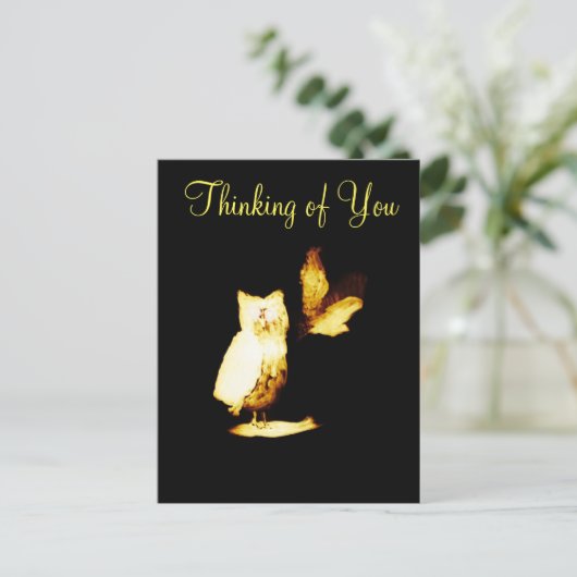 Uilen denken aan jou briefkaart (Staand voorkant)