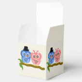 Uilen Design Champagne gekleurde bruiloft Bedankdoosjes (Geopend)