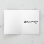 Uilen en Altijdgroene Kerstkaart Feestdagen Kaart (Binnen)