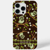 Uilen en bloemen patroon Case-Mate iPhone case (Achterkant)