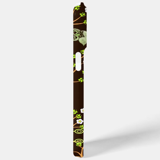 Uilen en bloemen patroon Case-Mate iPhone case (Achterkant / Rechts)