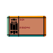 Uilen en Eagles-Adobe, Zwart, Blauwgroen, Sinaasap Etiket (Voorkant)